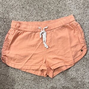 Roxy Coral Athletic Shorts with White Drawstring